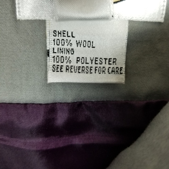 Talbots Wool Skirt Purple with Gray Polka Dots Women's Size 2 - Picture 6 of 7